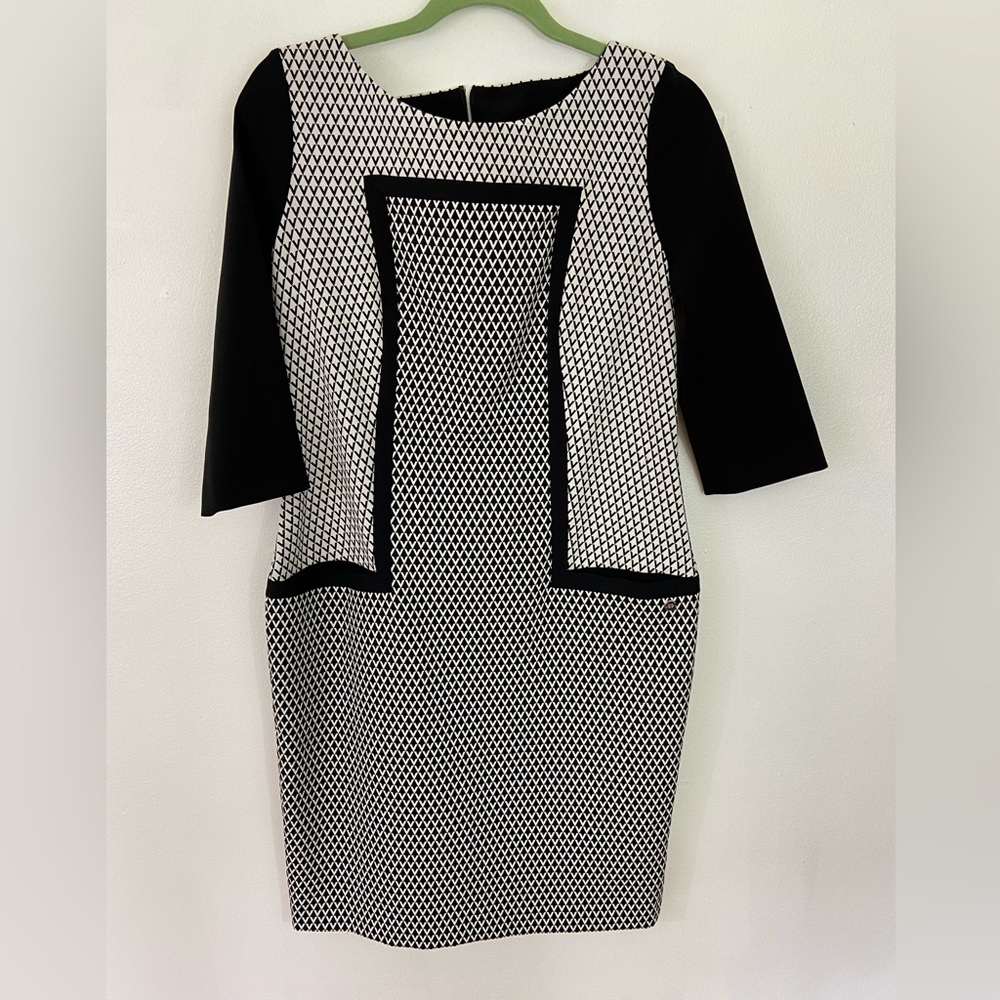 Elegant Black and White Dress